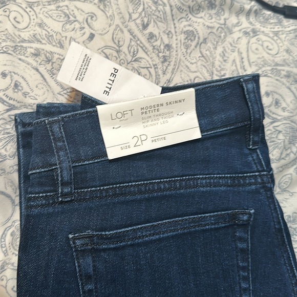 Loft Outlet Modern Skinny Petite Blue Jeans - Picture 3 of 5